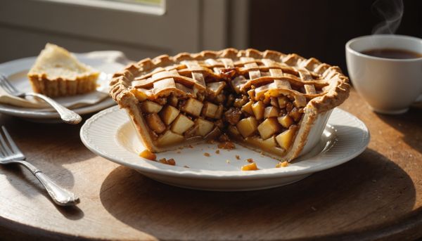 Tarte aux pommes dorée et douceurs traditionnelles